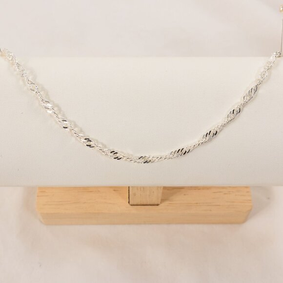 IBB Jewelry - VTG 925 Sterling Silver Bracelet 7.5in Twisted Curb Chain 3.5mm IBB Italy 3.7g